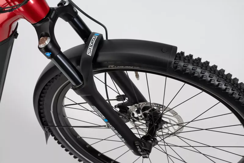 Haibike Trekking 7 Hybrid Bike Fruity Red /Blue Gloss-5