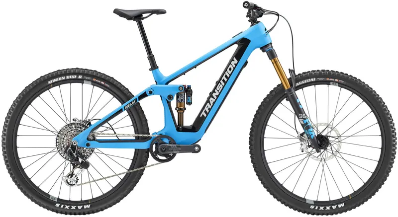 Transition Relay Carbon XX AXS Electric Mountain Bike in Tr Blue