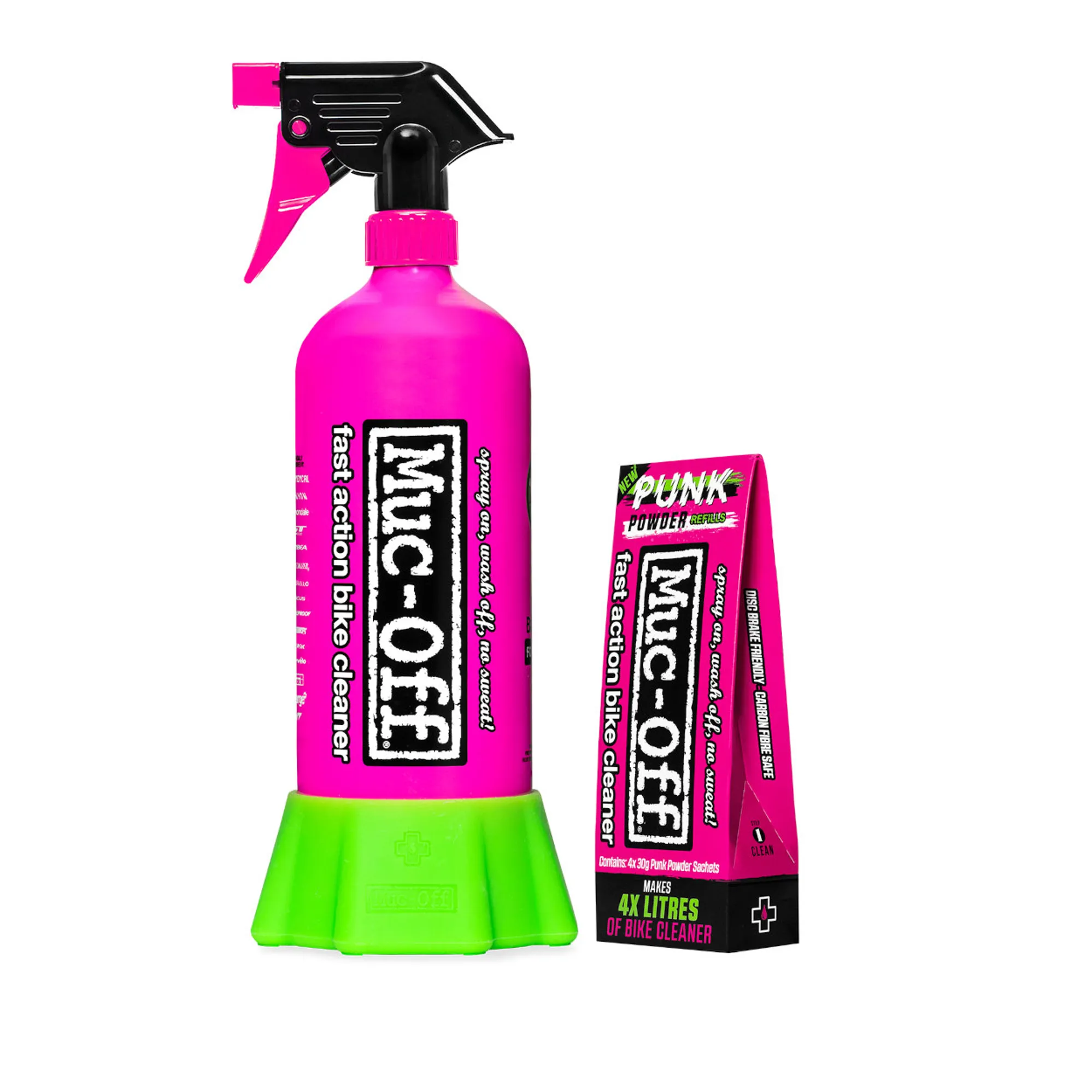 Muc-Off Bottle For Life Bundle with Satchets of Punk Powder Cle