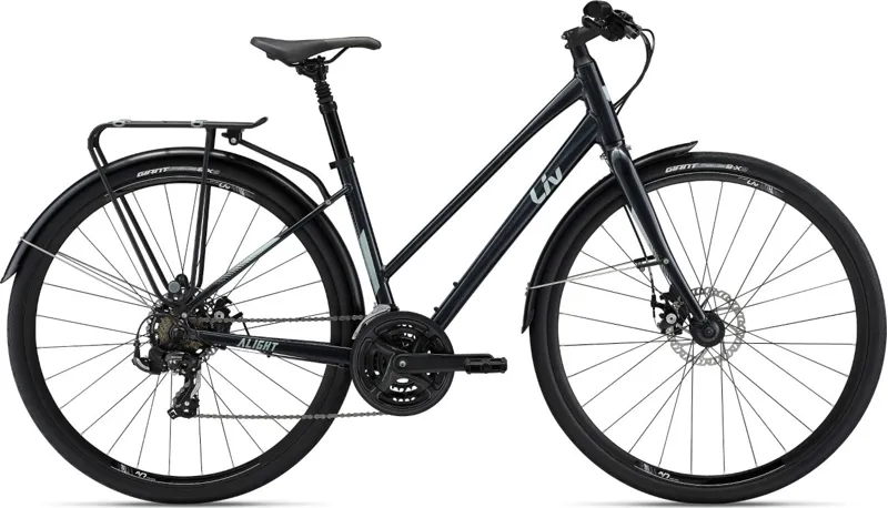Liv Alight Disc 3 City Women's Hybrid Bike Metallic Black