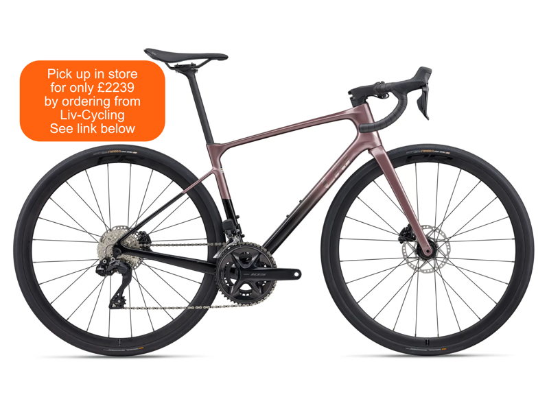 Liv Avail Advanced 1 Road Bike in Iron Rouge / Carbon / Chrome