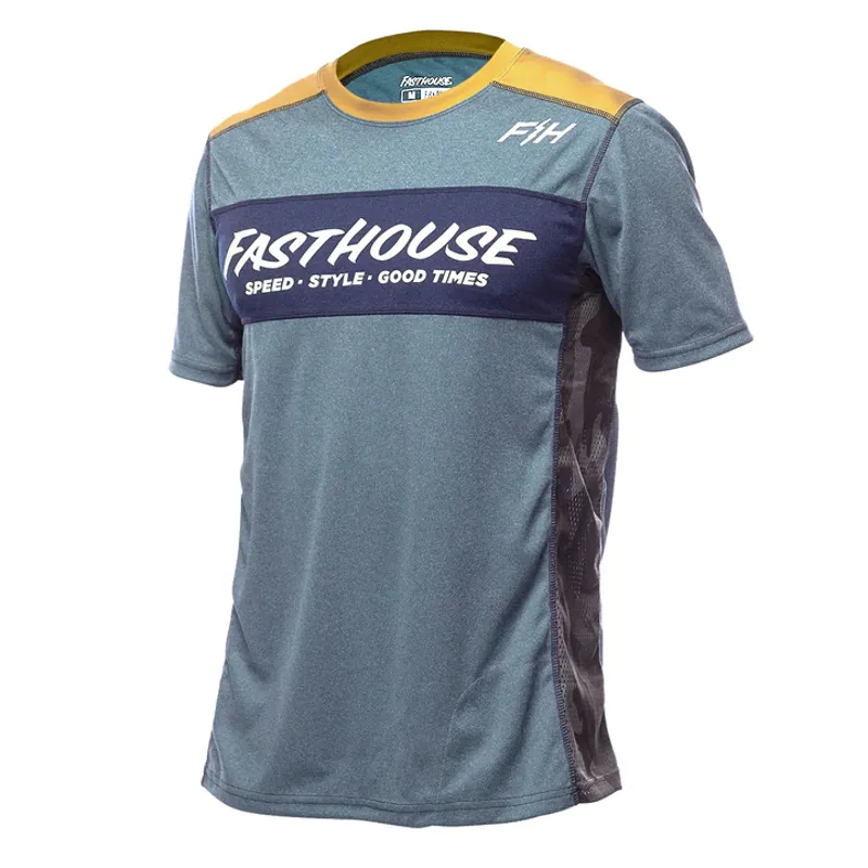 Fasthouse Classic Acadia Short Sleeve Jersey Heather Indigo