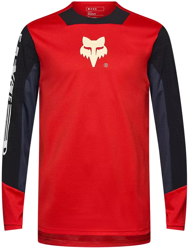 Fox Clothing Defend Taunt Long Sleeve Youth Mountain Bike Jersey Red