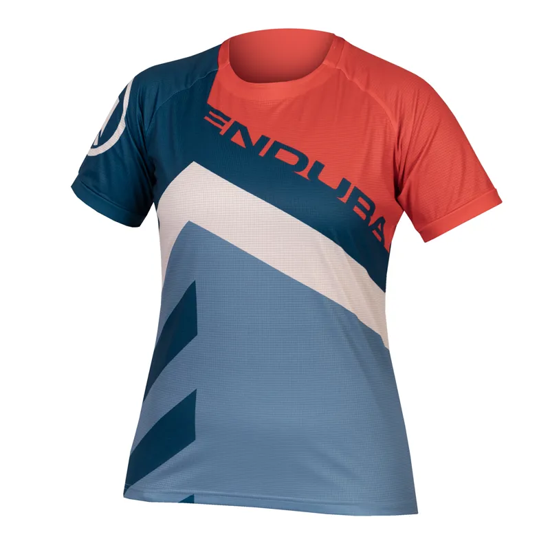 Endura Women's SingleTrack Print Tee LTD Pomegranate