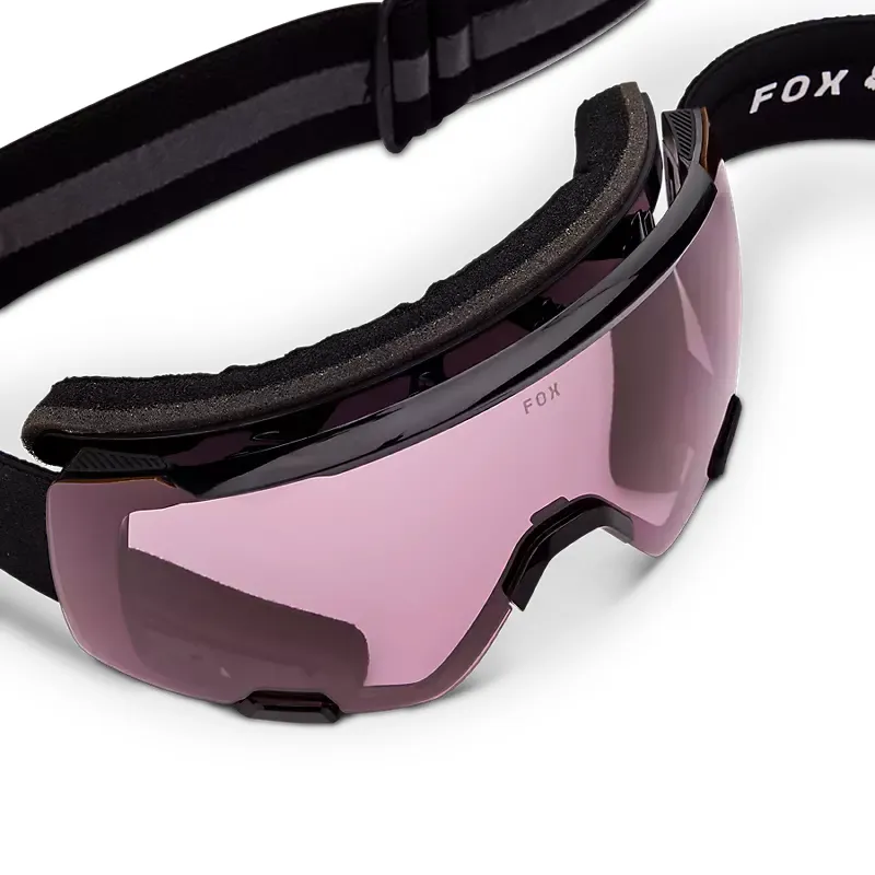 Fox Purevue Black Cycling Goggles with Woods Red VIVID Lens-2