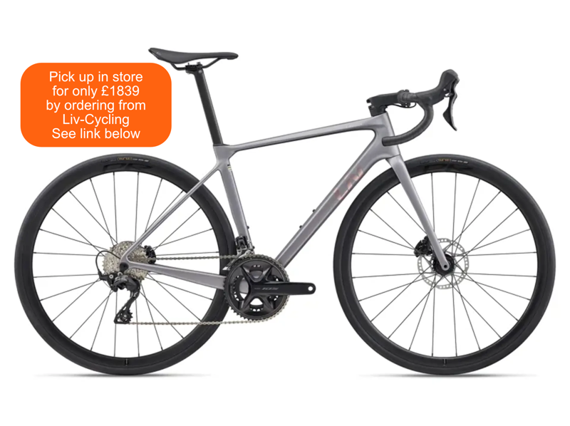 Liv Langma Advanced 2 Road Bike In Native Grey / Chrome