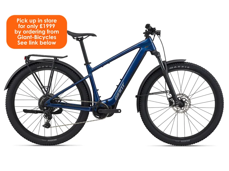 Giant Talon E+ EX Electric Mountain Bike in Metallic Navy
