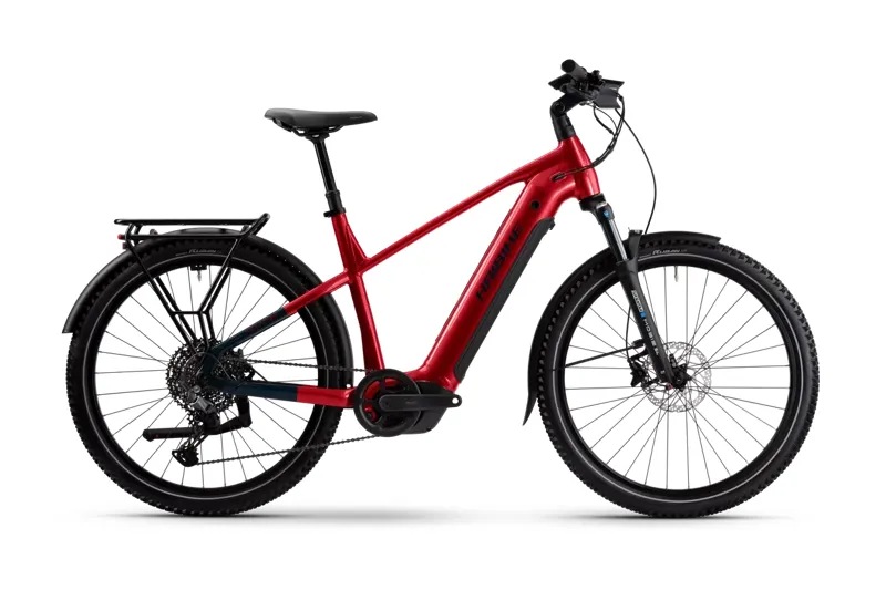 Haibike Trekking 7 Hybrid Bike Fruity Red /Blue Gloss