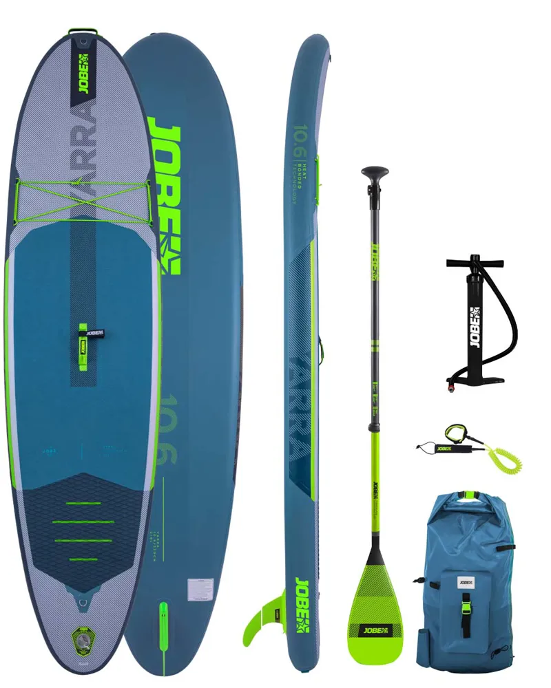 Jobe Yarra SUP Inflatable Aero Paddle Board 10.6 Package Steel Blue