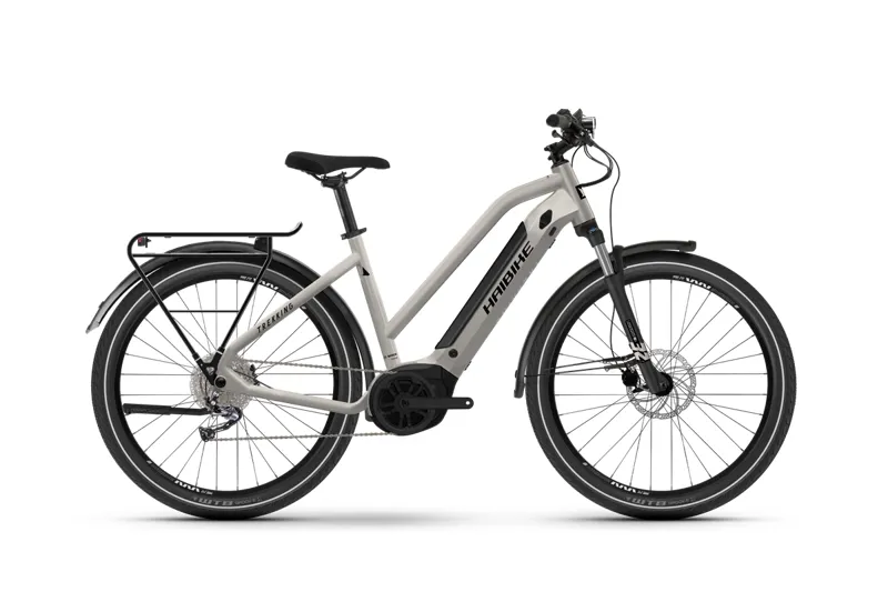 Haibike Trekking 3 Mid Electric Hybrid Bike Warm Grey