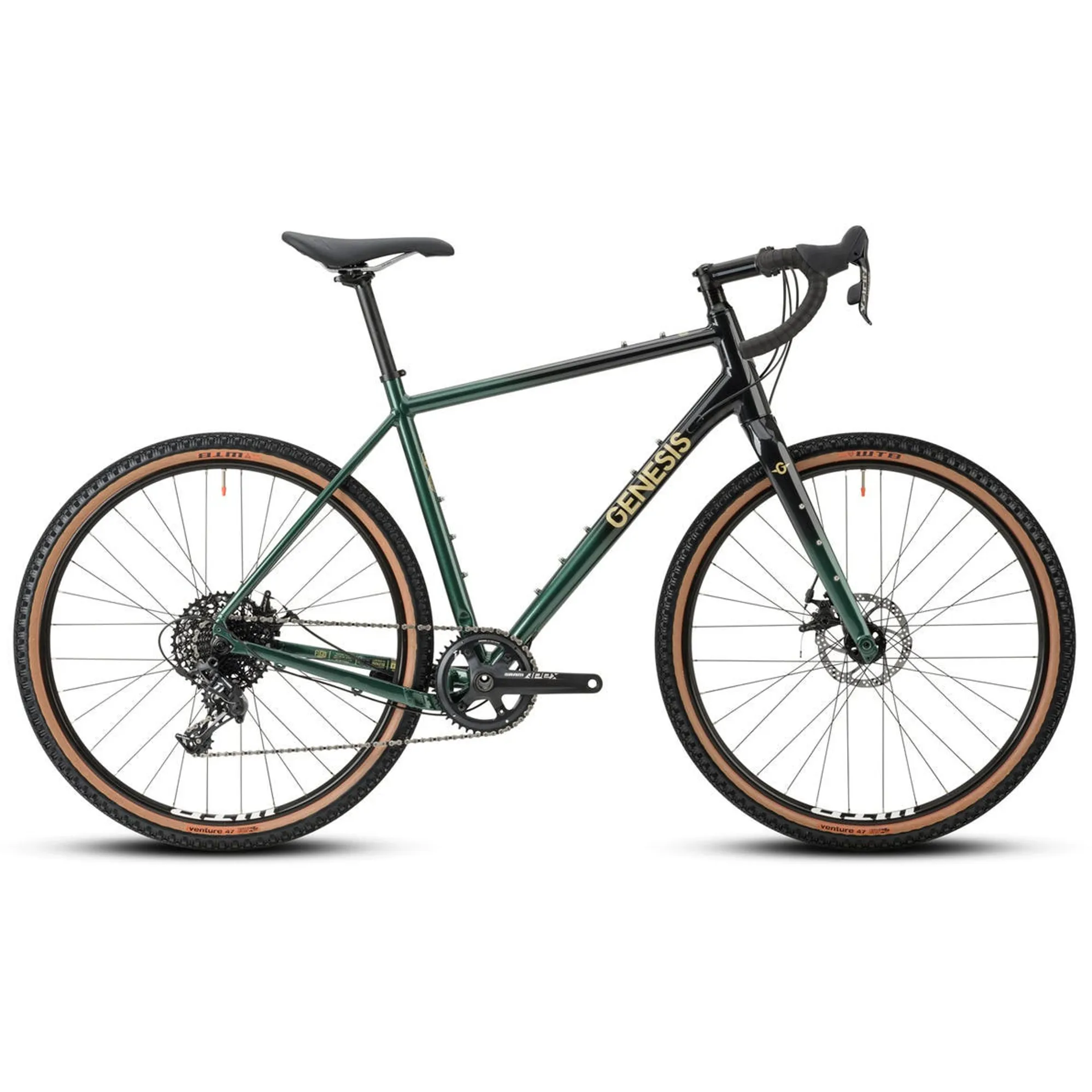 Genesis Fugio 10 2021 Gravel Bike Green Black - Main Image