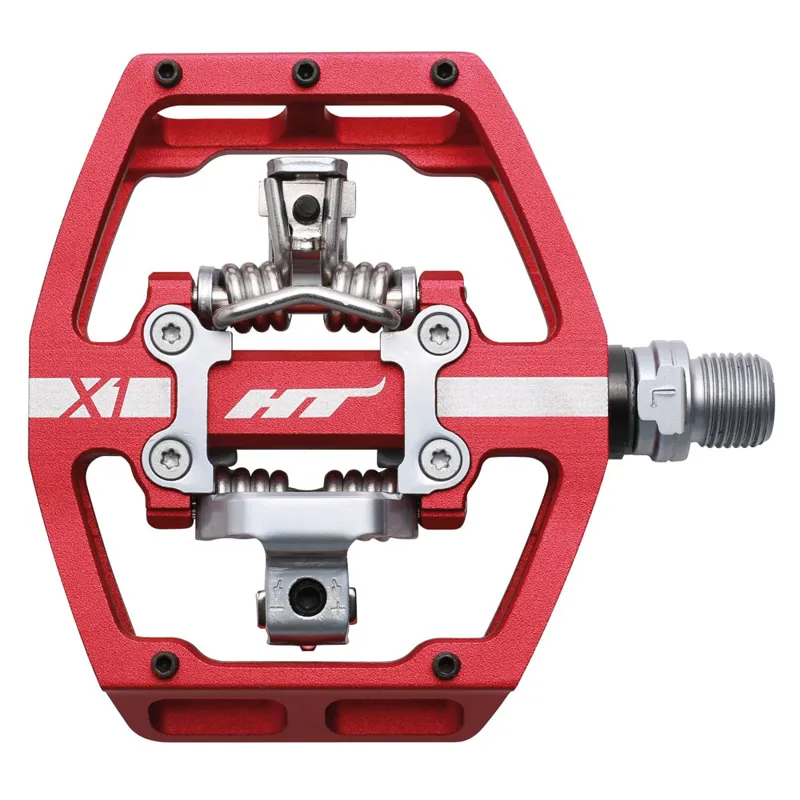 HT Components X-1 SPD Pedals Red