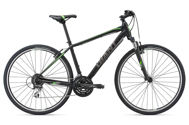 Giant Roam 3 Hybrid Bike 2018 Black Neon Green
