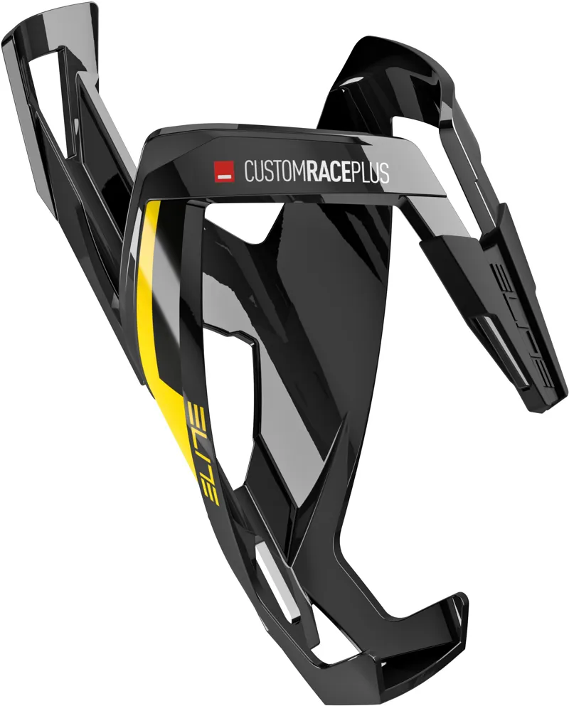 Elite Custom Race Plus Resin Bottle Cage Black / Yellow
