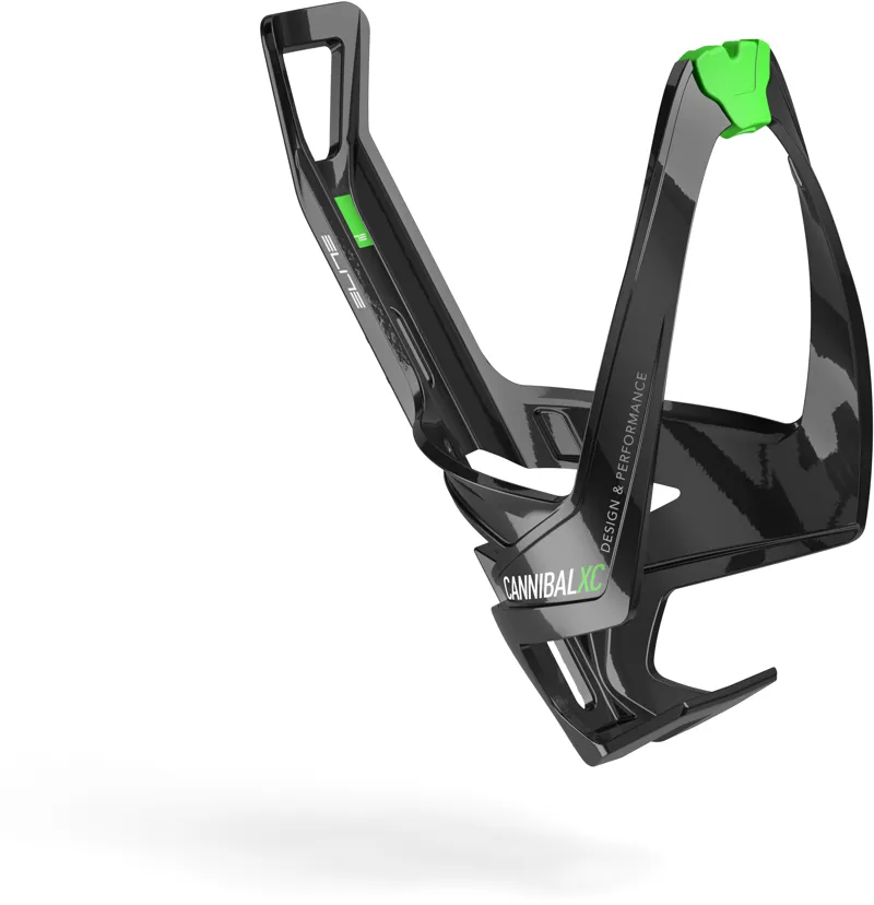 Elite Cannibal XC Bottle Cage, Black/Green