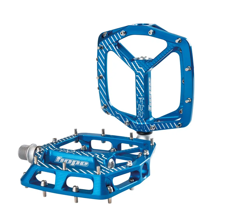 Hope F22 Flat Pedals - Pair - Blue