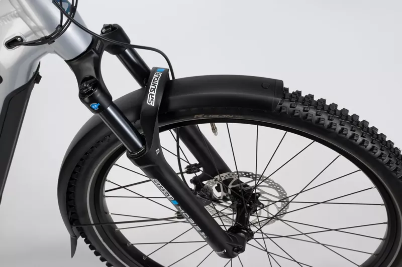 Haibike Trekking 7 Electric Hybrid Bike Soft Grey / Red / Blue-4