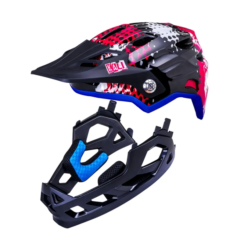 Kali Maya Kids Full Face Bicycle Helmet Punk Gloss Red-1