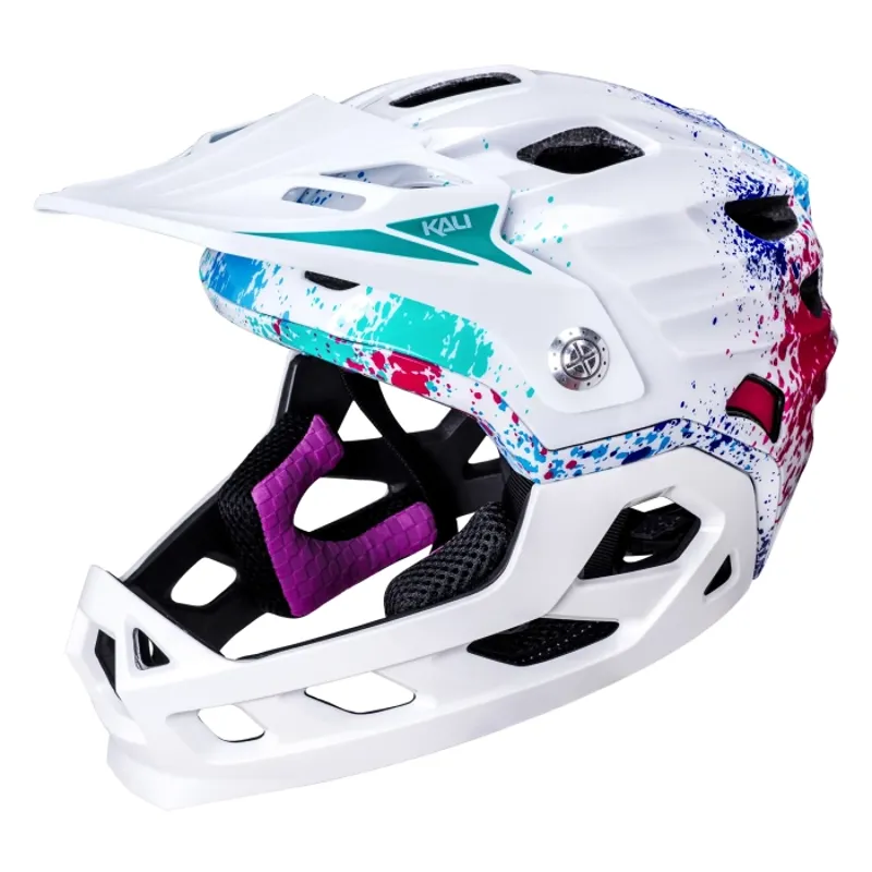 Kali Maya Kids Full Face Bicycle Helmet White Splash