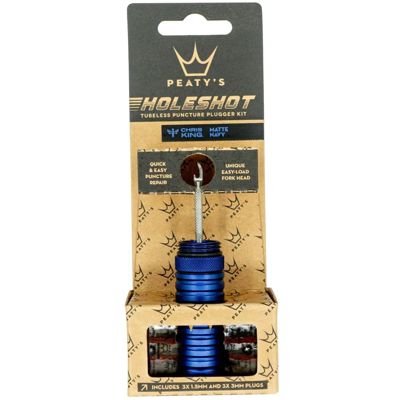 Peatys Holeshot Tubeless Puncture Plugger Kit in Navy