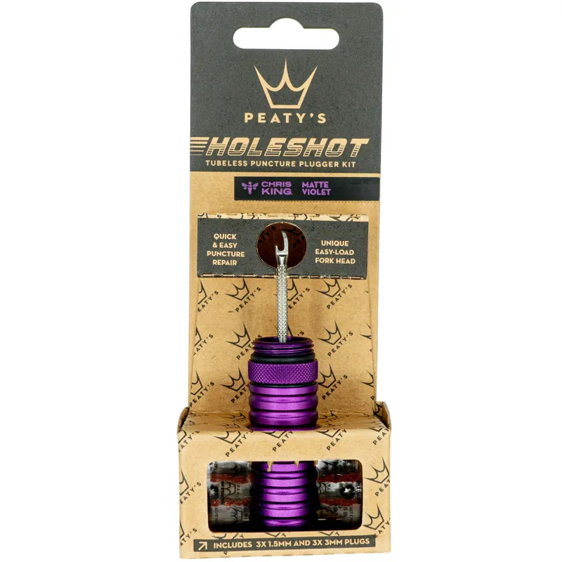 Peatys Holeshot Tubeless Puncture Plugger Kit in Violet