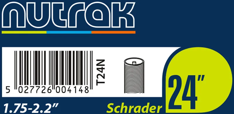 Nutrak 24 x 1.75 - 2.125 Inch Schrader Inner Tube