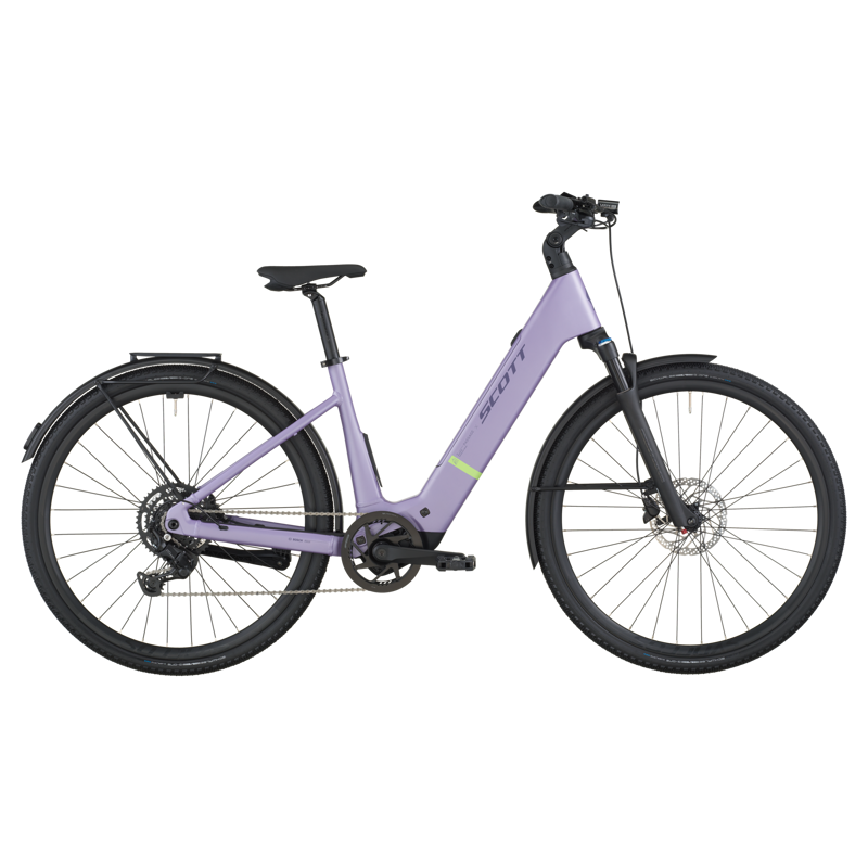 Scott Passage 20 Wave Electric Hybrid Bike in Lila Purple
