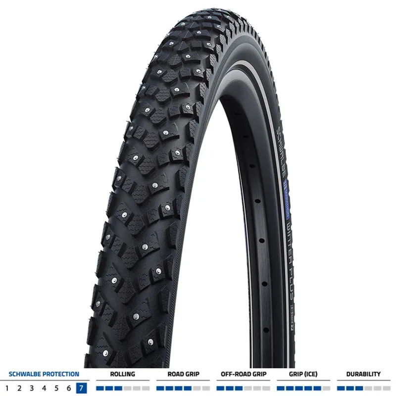 Schwalbe Marathon Winter Raceguard Spiked Tyre Black
