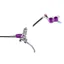 Hope Tech 4 V4 Hydraulic Disc Brake Silver / Purple Rear Left