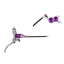 Hope Tech 4 V4 Hydraulic Disc Brake Silver / Purple Front Right