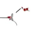 Hope Tech 4 V4 Hydraulic Disc Brake Silver / Red Rear Left