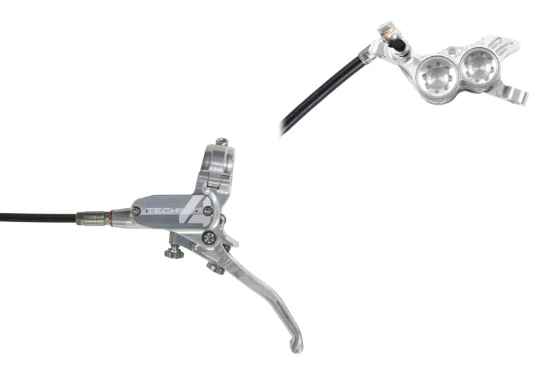 Hope Tech 4 V4 Hydraulic Disc Brake Silver / Silver Rear Left